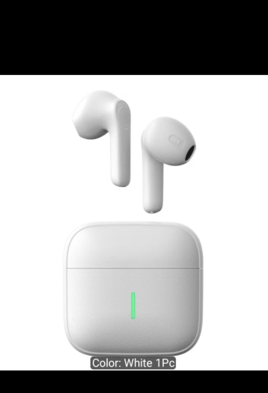 White Wireless Bluetooth Earbuds With Charging Case